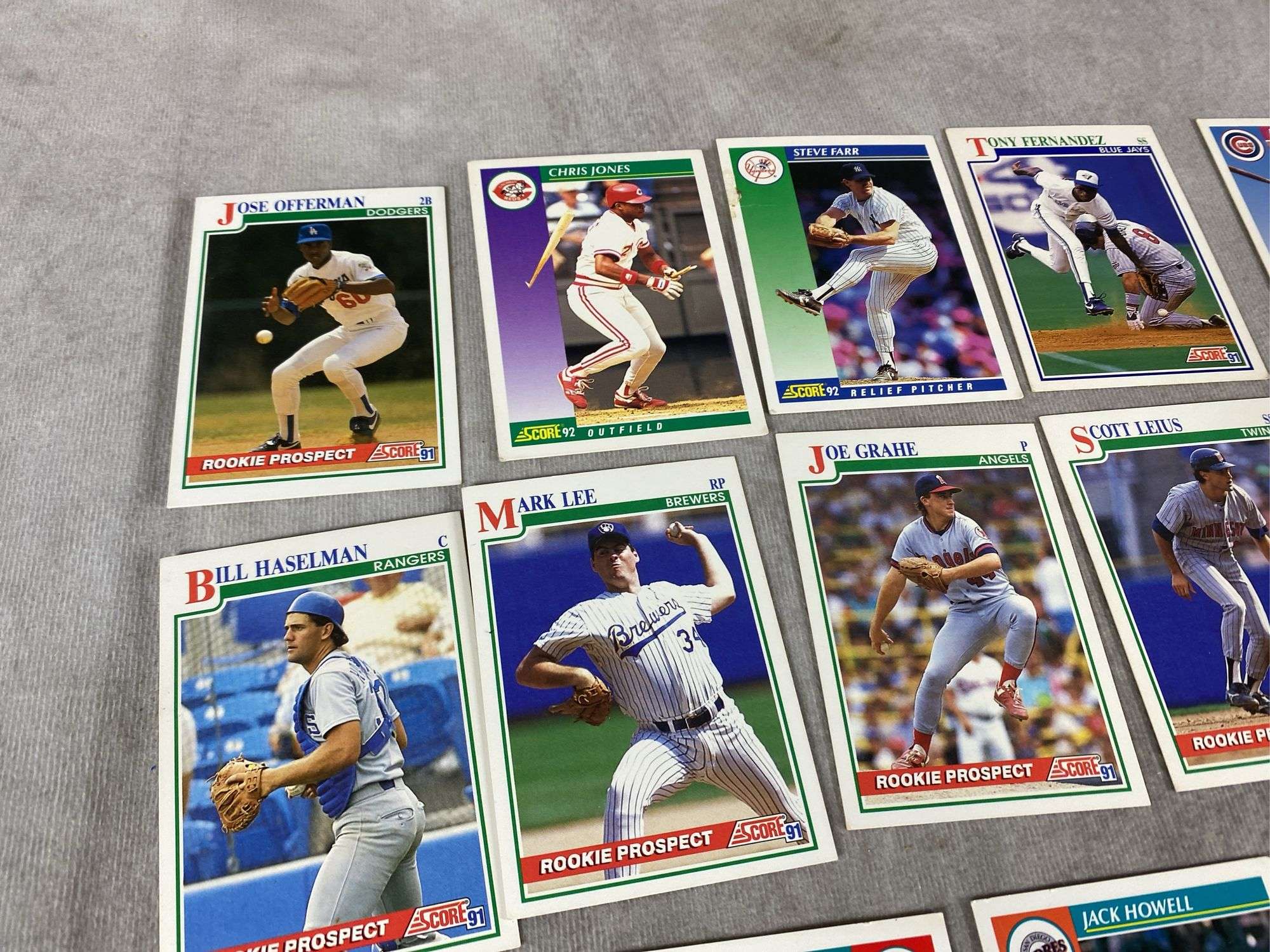 1991 & 1992 SCORE Baseball Cards