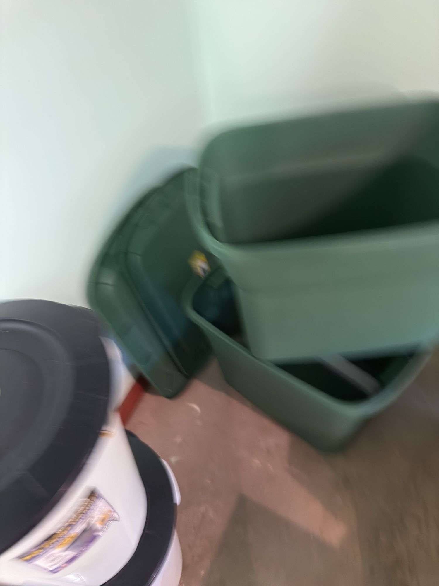 STORAGE TOTES AND 6 GAL STORAGE BINS