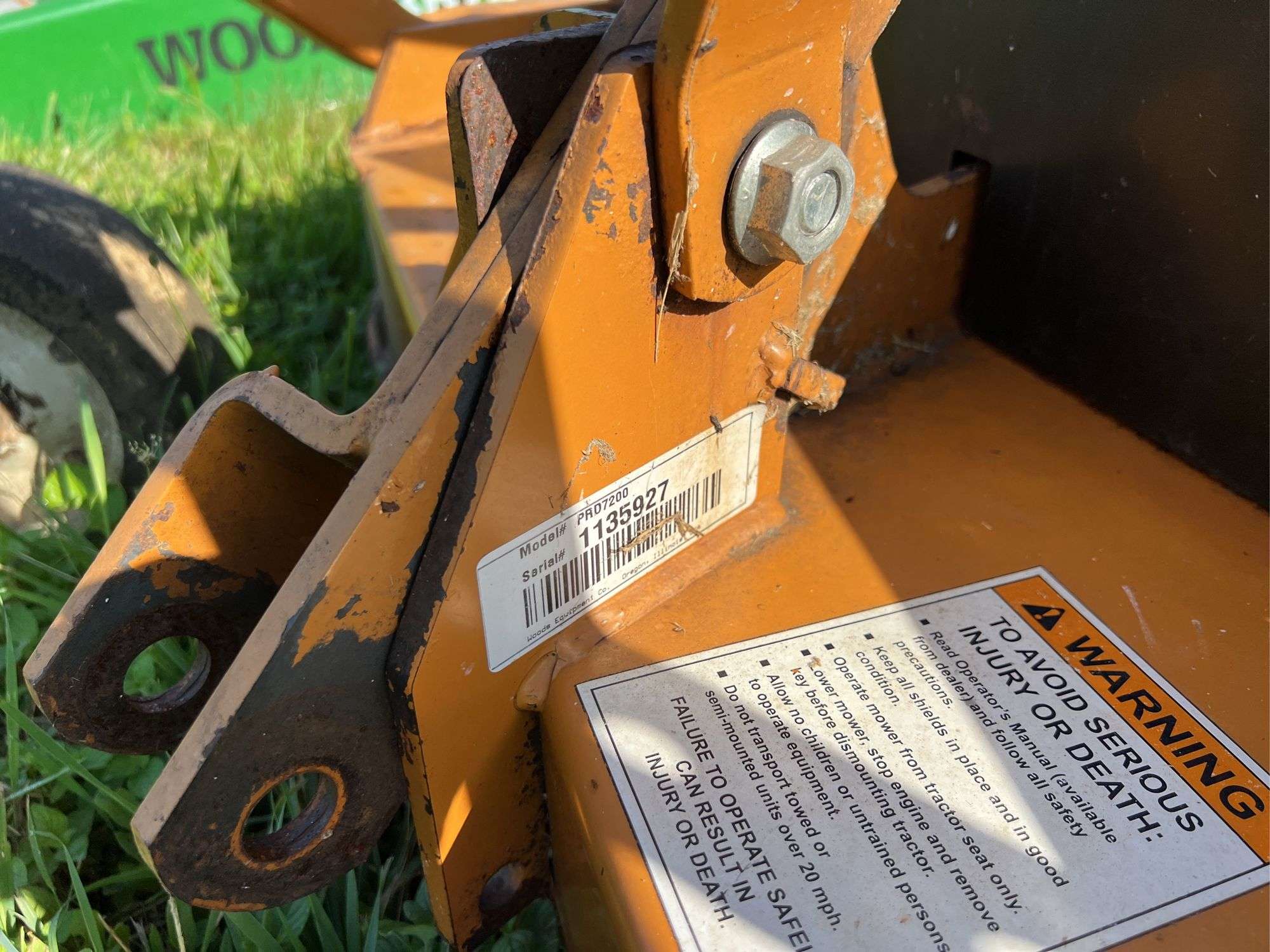 3pt Woods PRD7200 Finish Mower