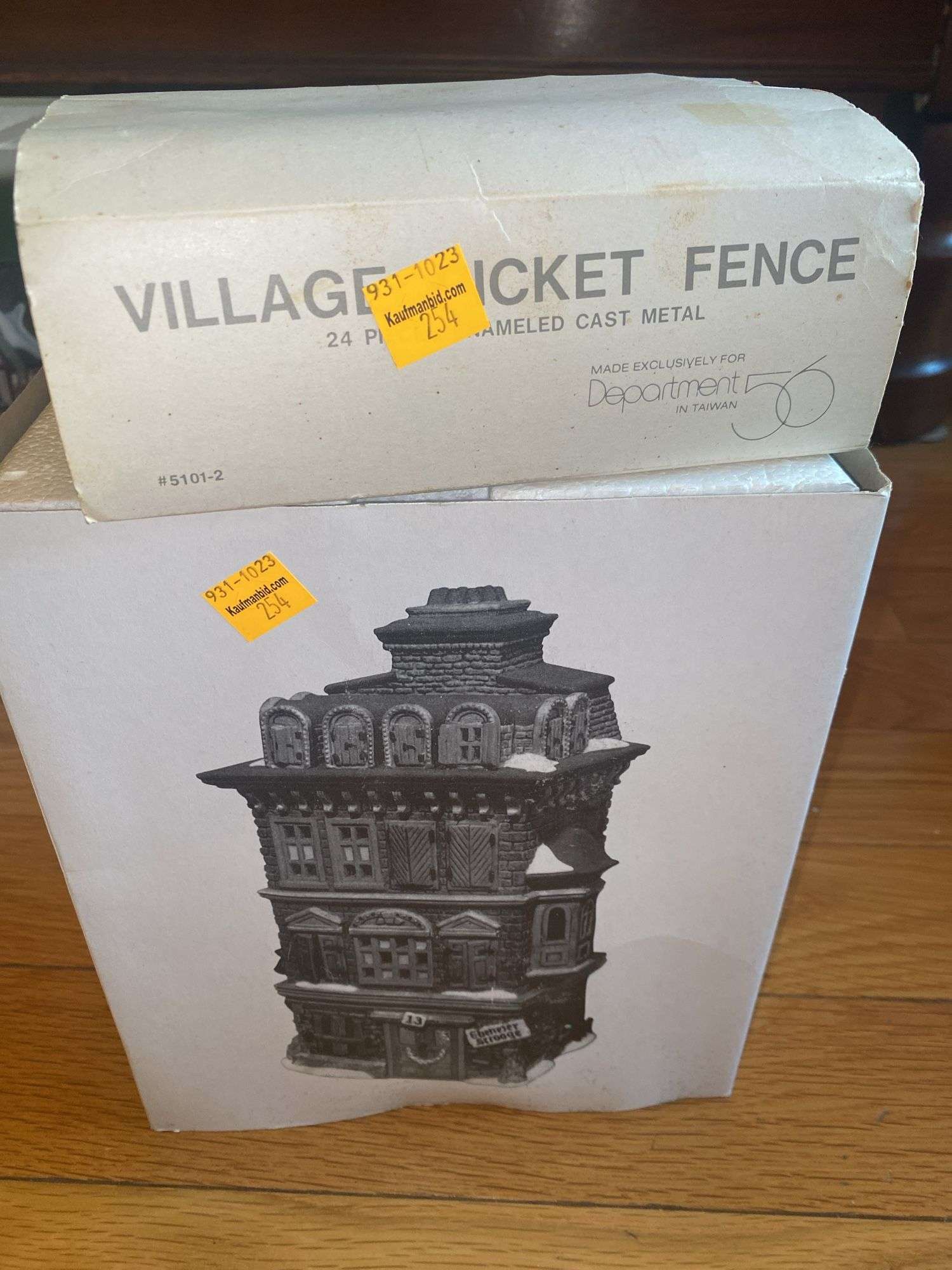 Heritage Village Collection “Village Picket Fence” and “The Flat of Ebinezer Scrooge”