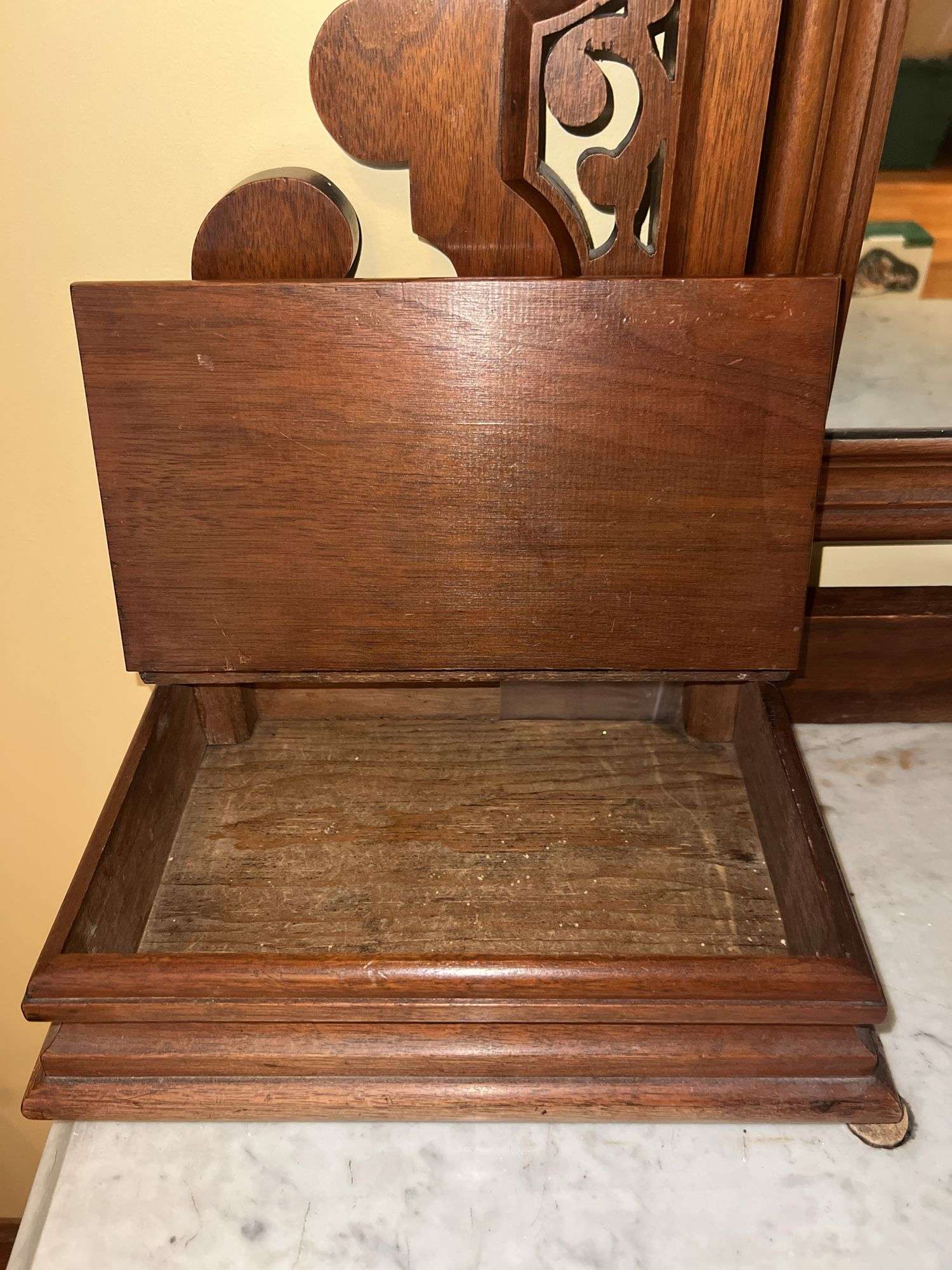 Antique Victorian Marble Top Dresser with Mirror