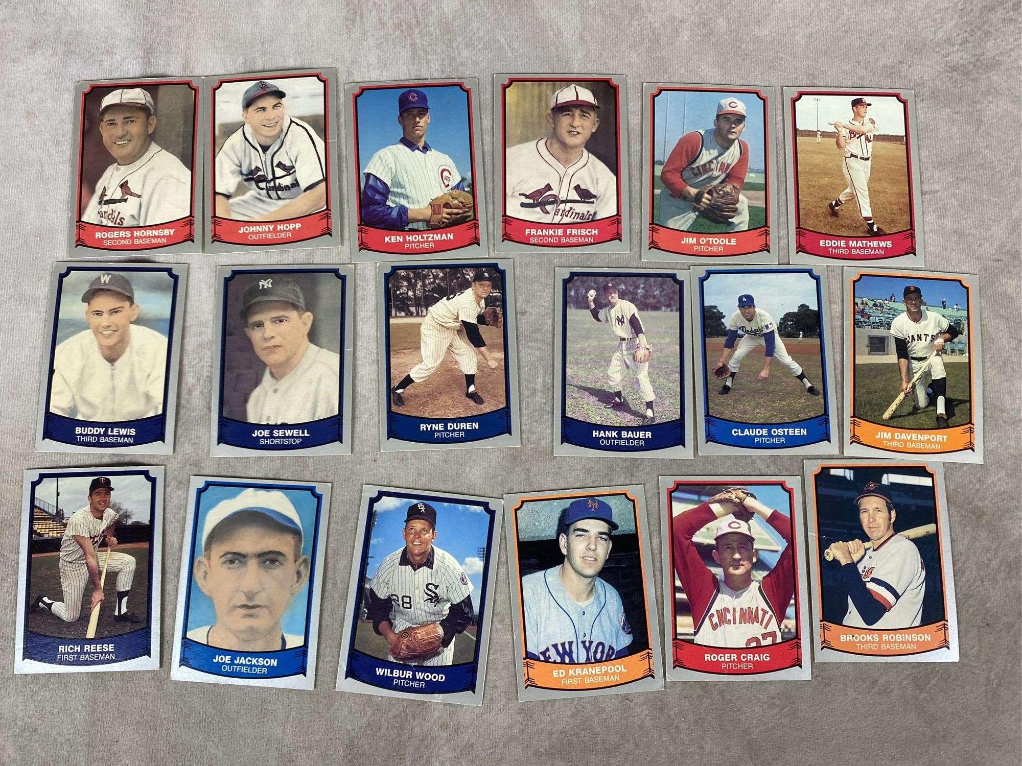(18) Baseball Legends Baseball Cards