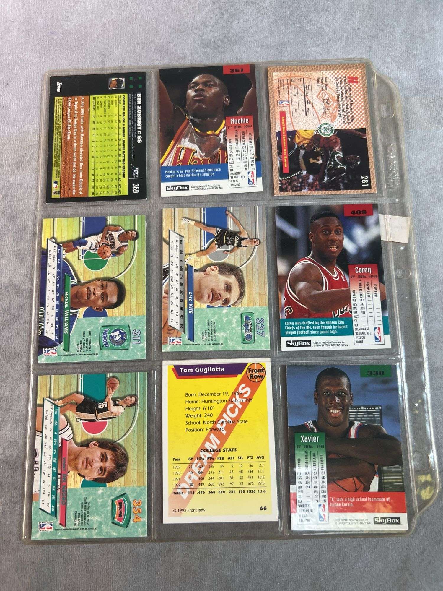 9 Basketball and Baseball Cards