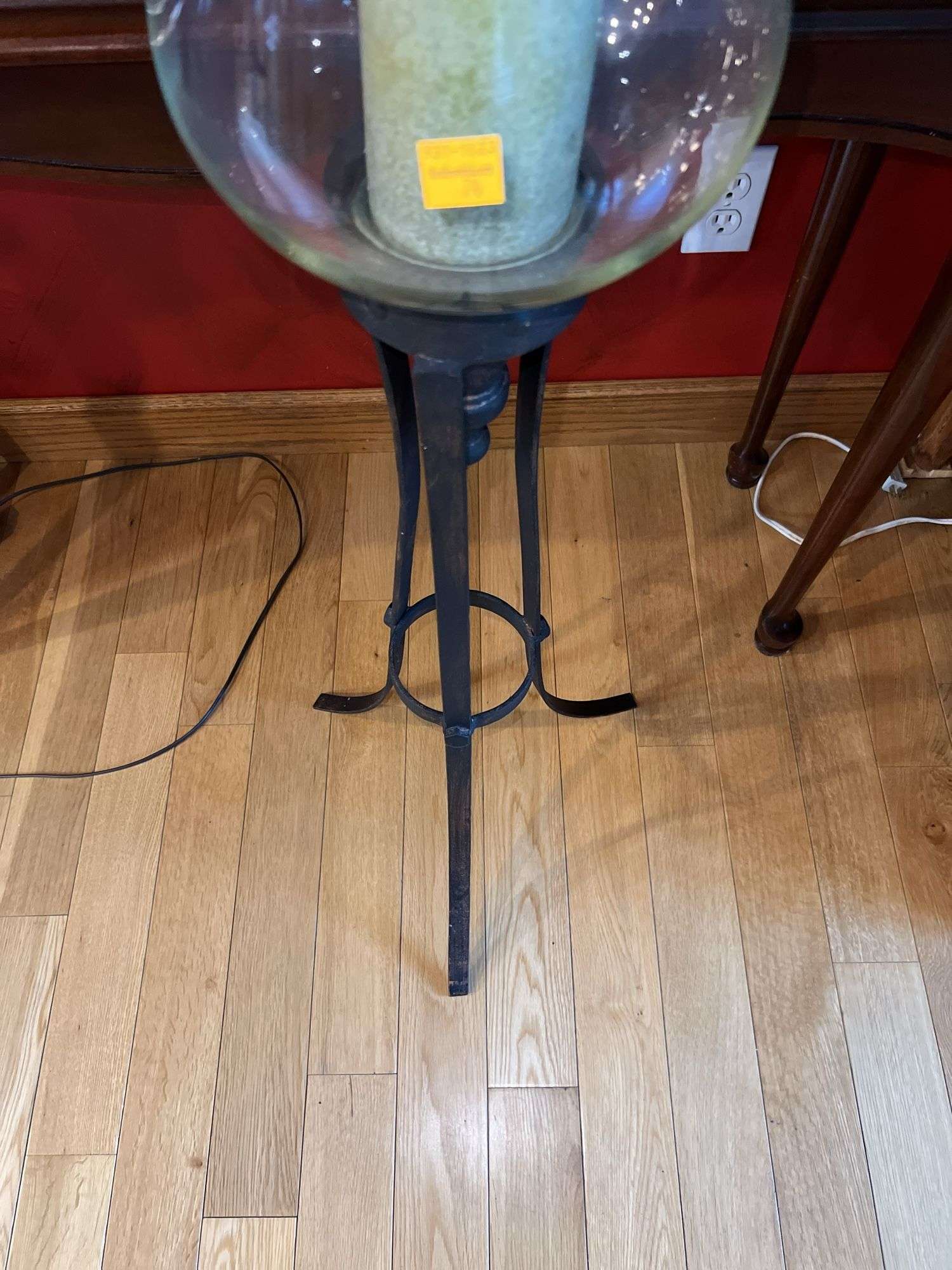 Metal Candle Holder Base, Vase and Candle