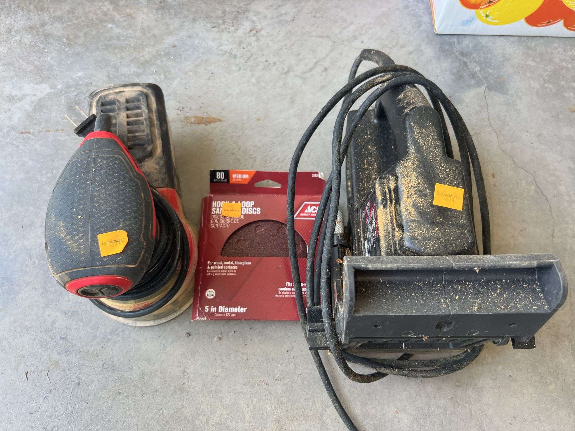 Bauer Palm Sander, Sanding Discs, Craftsman Plate Joiner