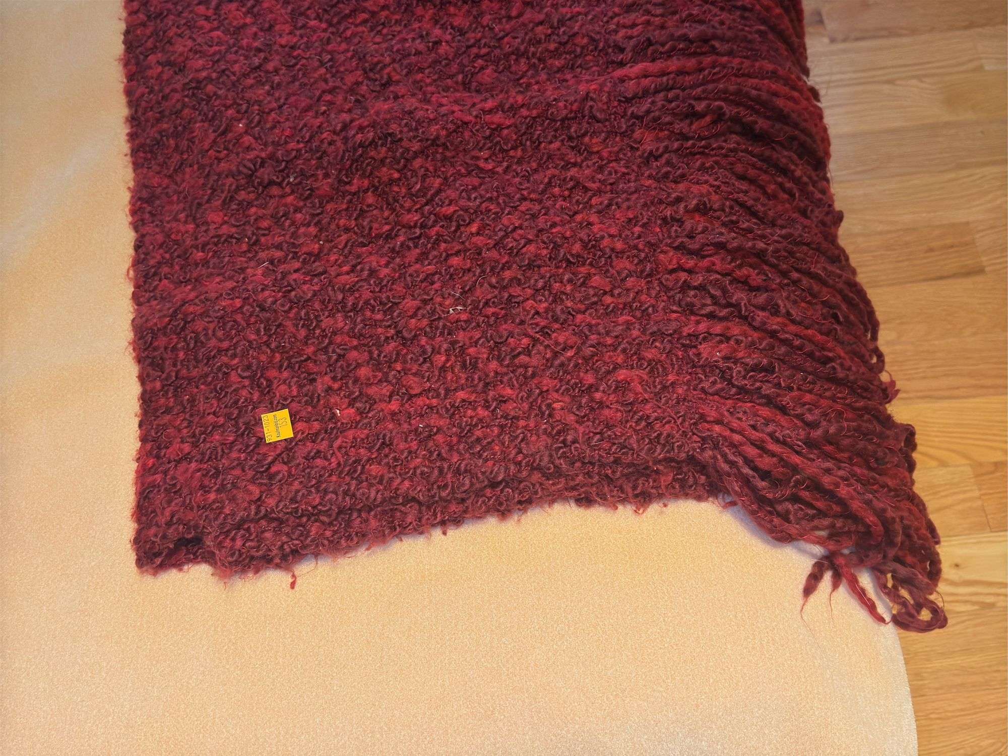Red Knitted Blanket Throw