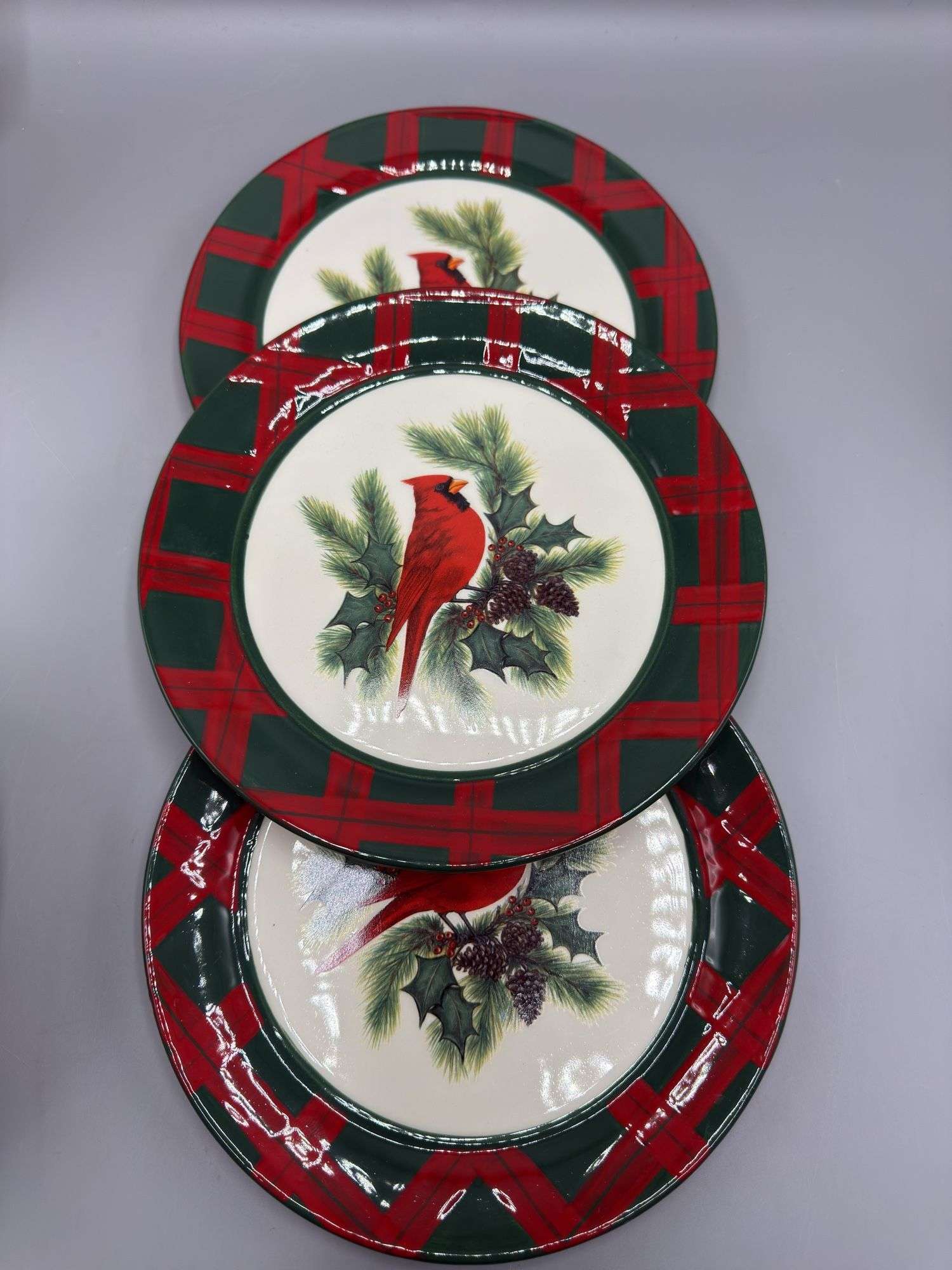 VARIETY OF CARDINAL DISHES, SNOWGLOBES, PITCHER, BOWL