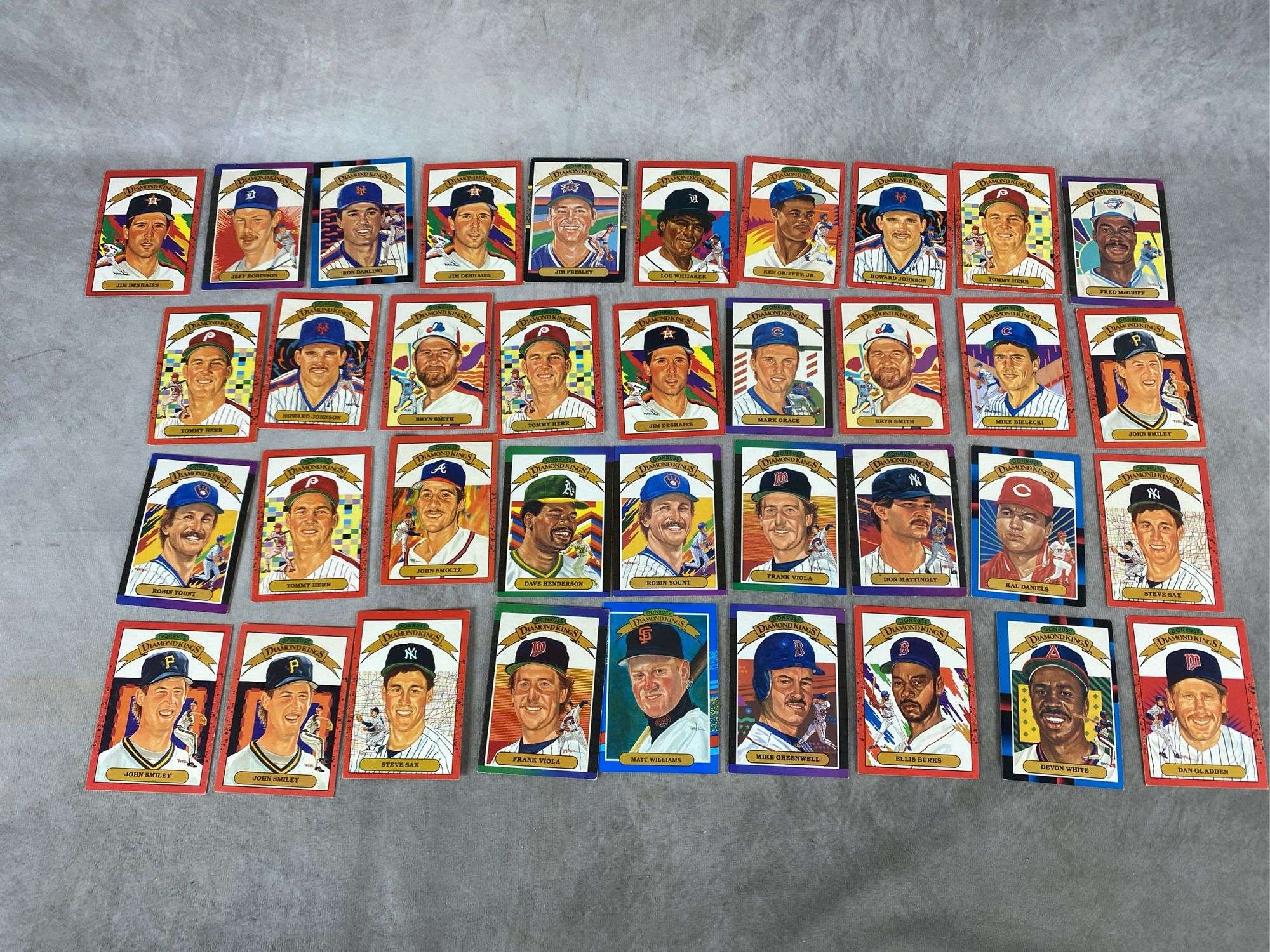 1980s Leaf Donruss Diamond Kings Baseball Cards