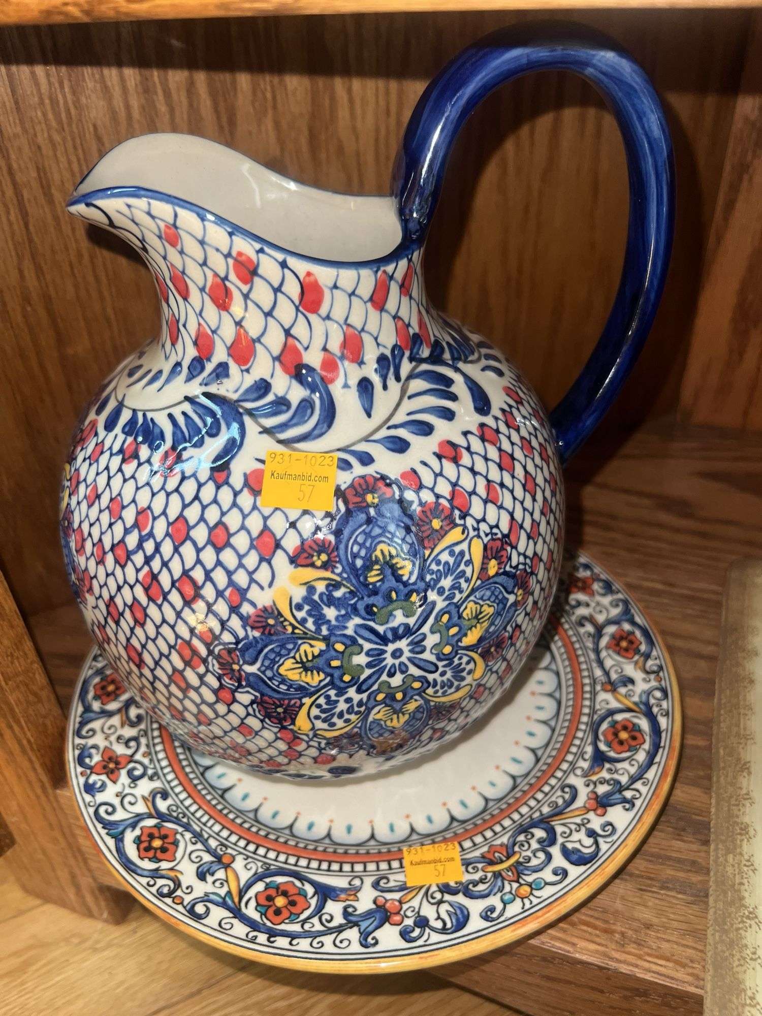Hand Painted Expressions Pitcher and Plate