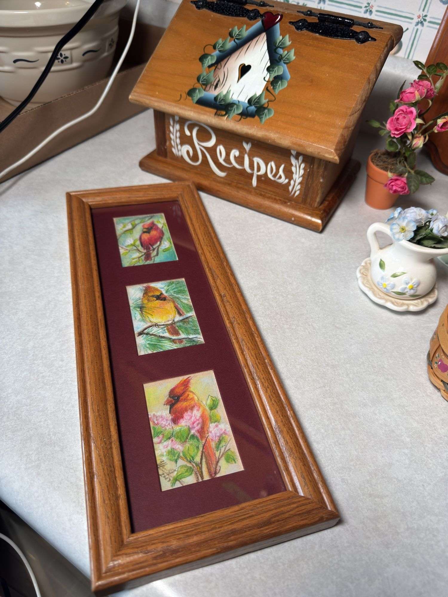 RECIPE BOX, NAPKIN HOLDER, DECOR