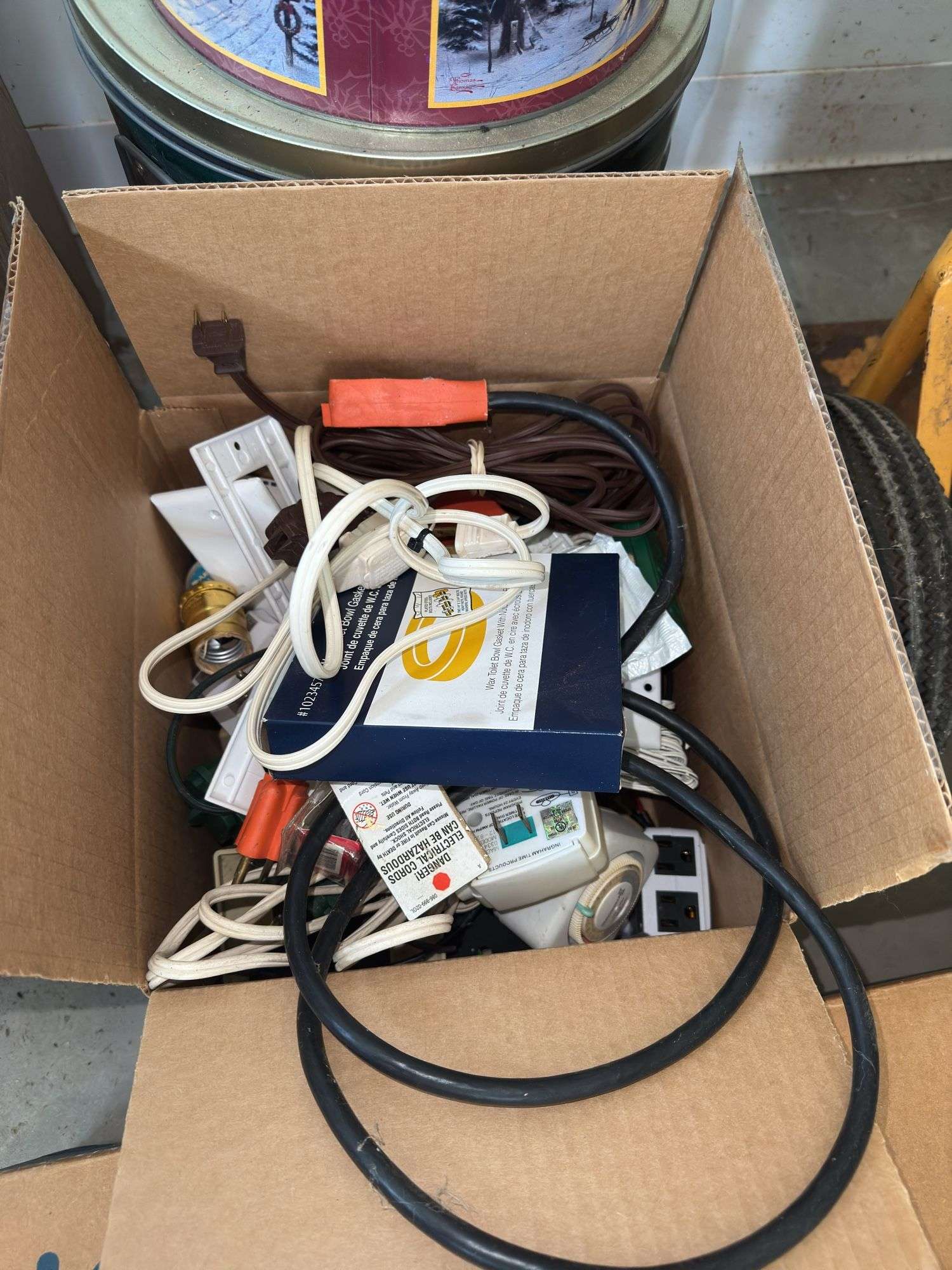 Assortment of Extension Cords and Cables