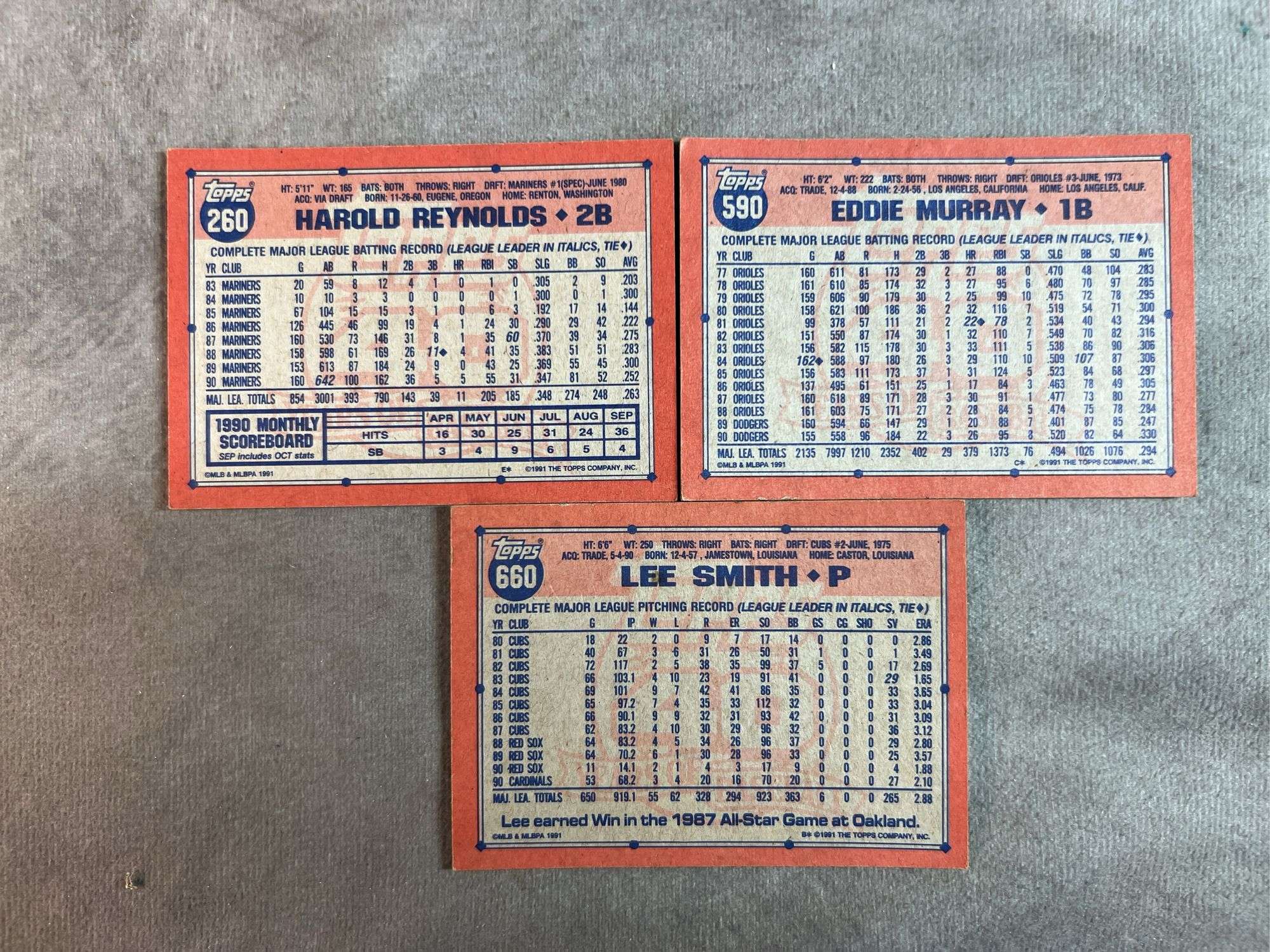 1991 Topps 40 Years of Baseball, Baseball Cards