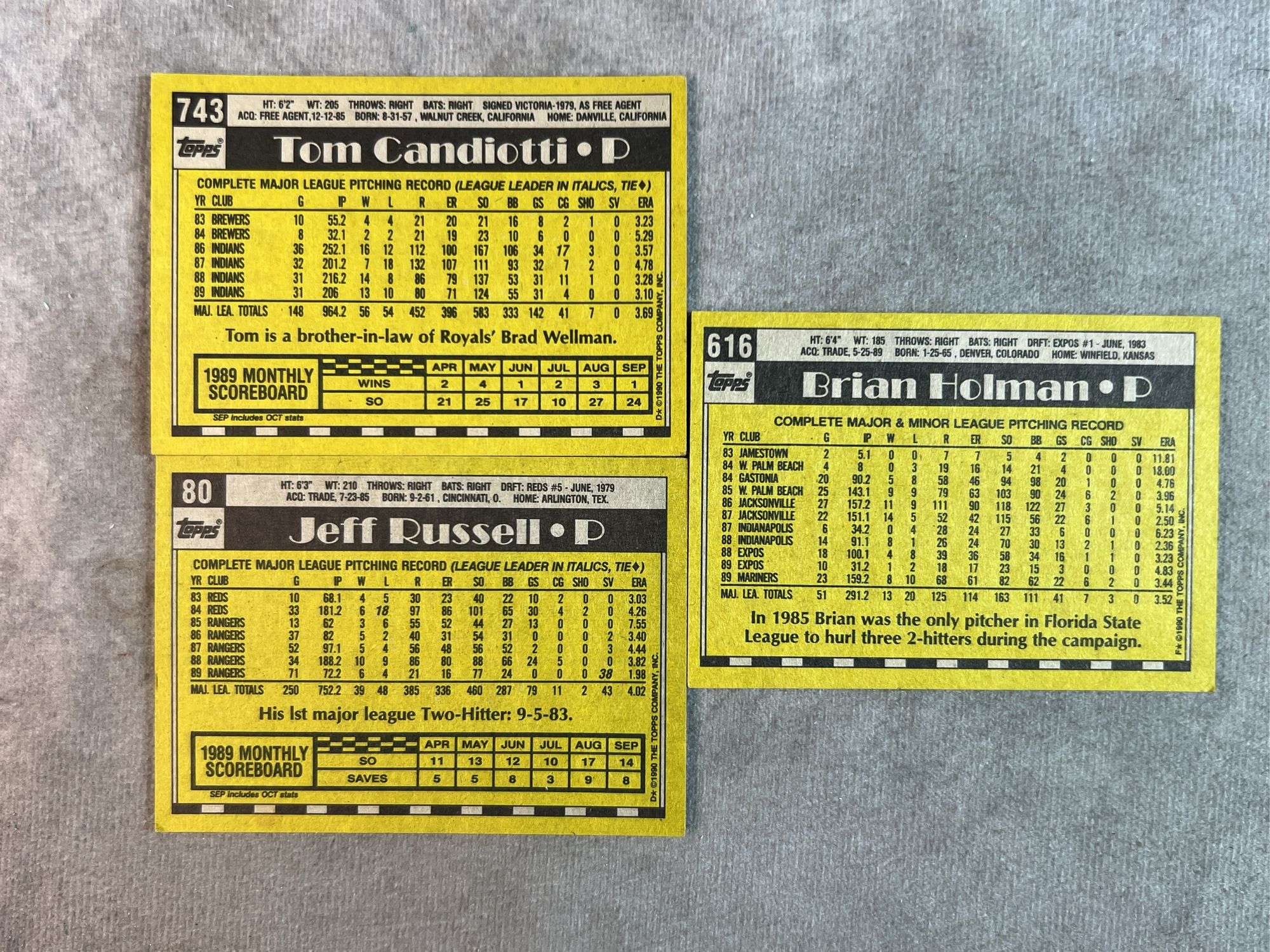 1990 Topps Baseball Cards