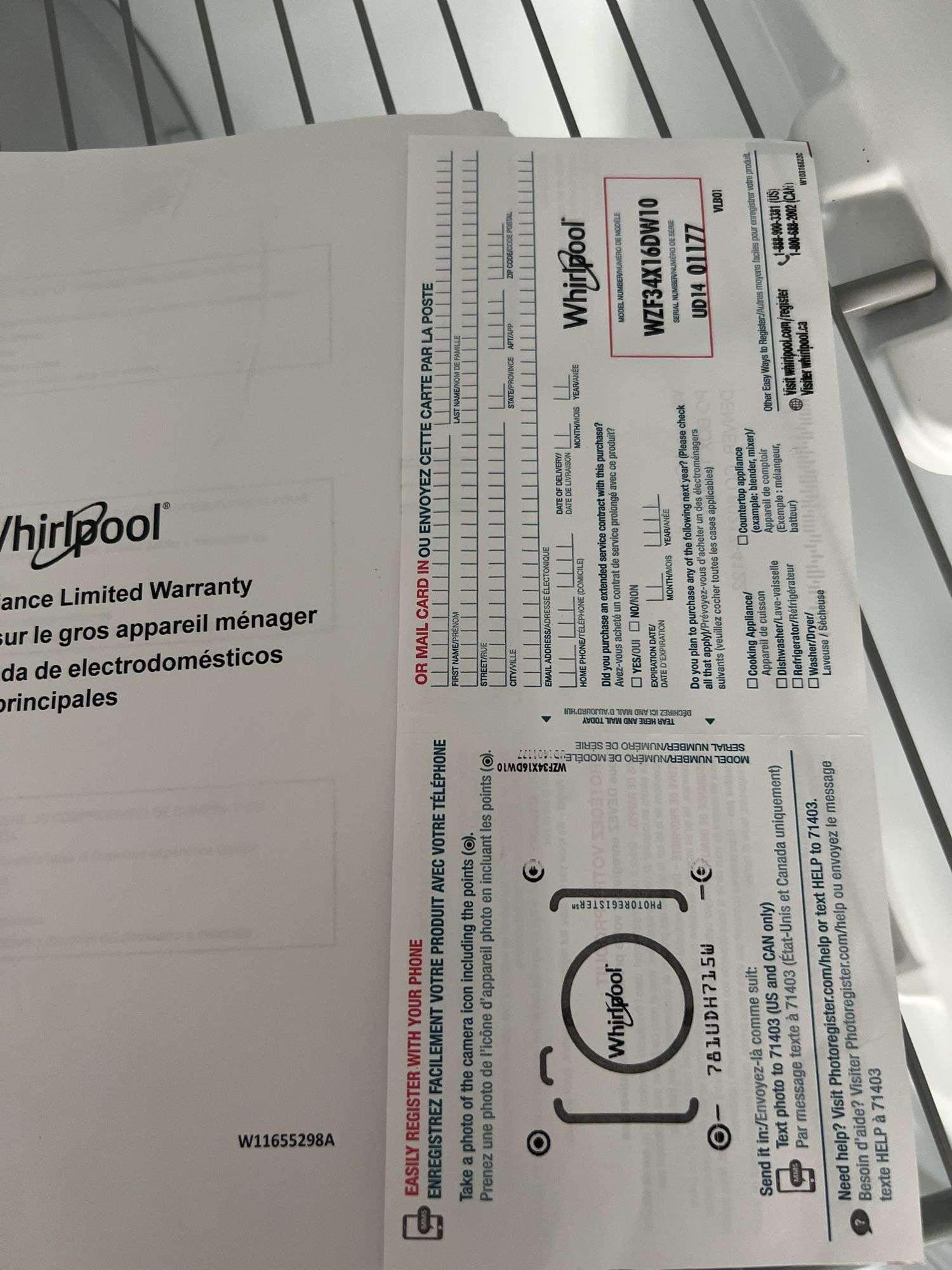 Whirlpool Upright Freezer