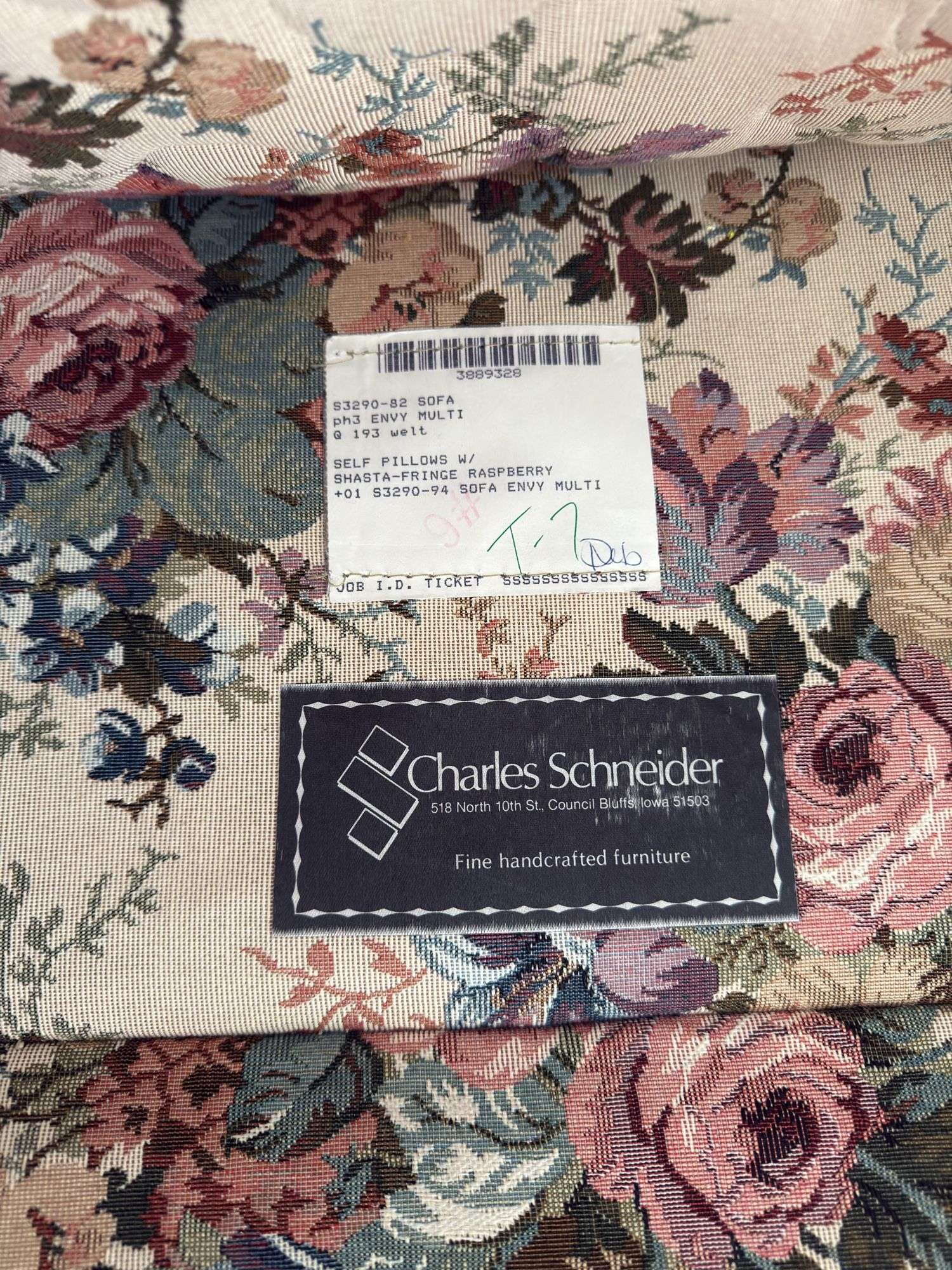 CHARLES SCHNEIDER FLORAL UPHOLSTERED SOFA *GREAT, LIKE NEW CONDITION*