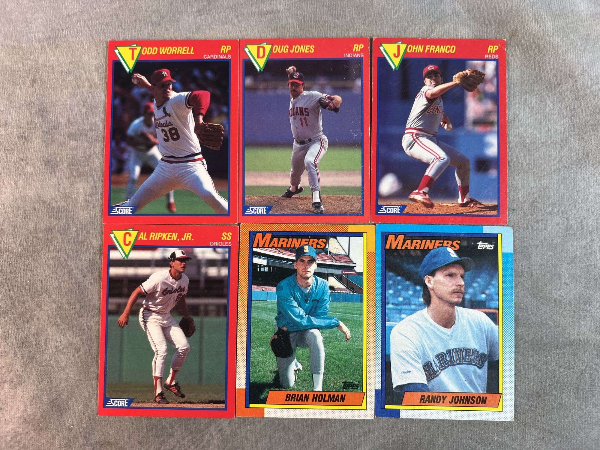 (6) SCORE Superstar Baseball Cards