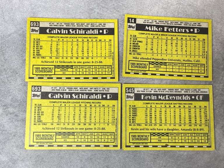 1990 Topps Baseball Cards