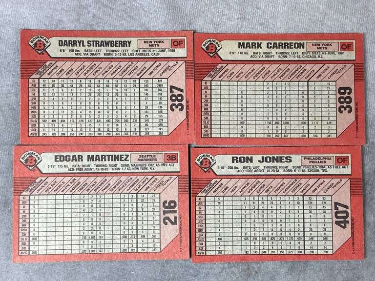 1989 Bowman Baseball Cards