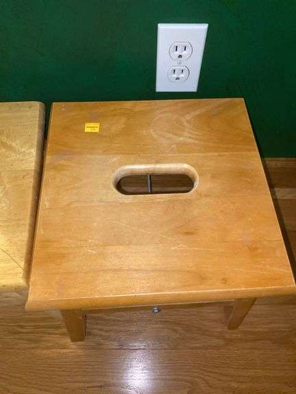 (2) Wooden Stools