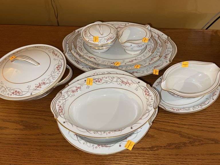 Noritake Calvert Pattern Fine China Bowls, Serving Plates and Pitchers