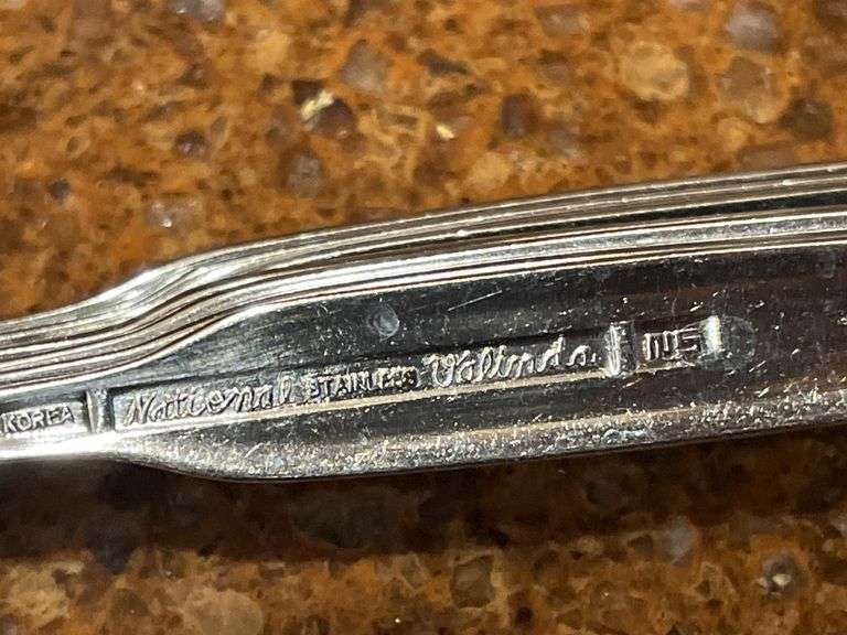 8 Place Setting National Valinda Stainless Flatware