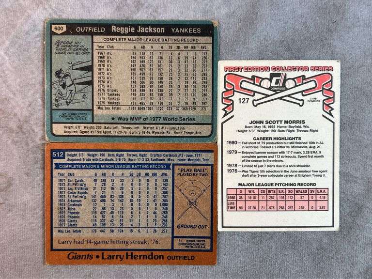 Baseball Cards, Mostly Early 80s