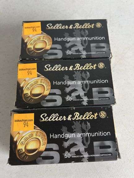 (3) Sellier & Bellot 9mm 124 Grain