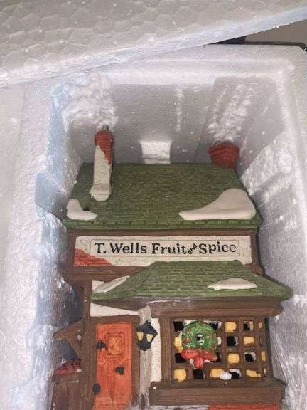 Heritage Village Collection Christmas Smithy Beam & Son & T. Wells Fruit & Spice