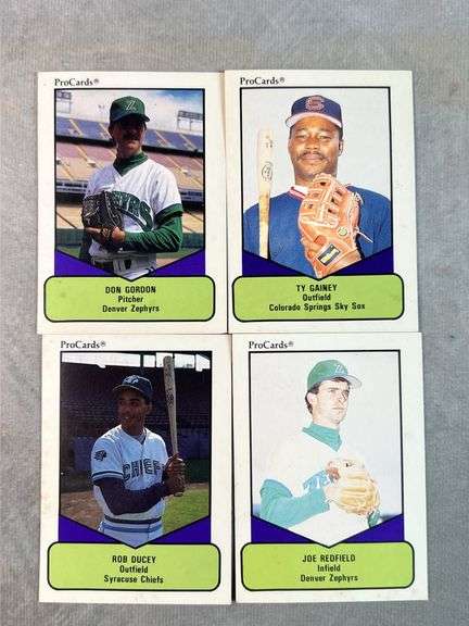 (4) Pro Cards ( Rob Ducey, Don Gordon. Joe Redfield, Ty Gainey)