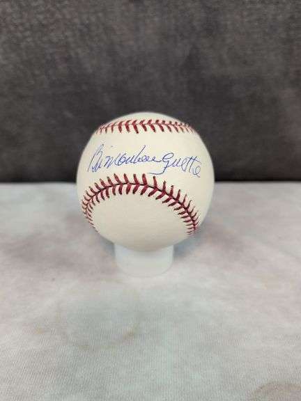 Bill Monbouquett signed MLB baseball, Tri-Star