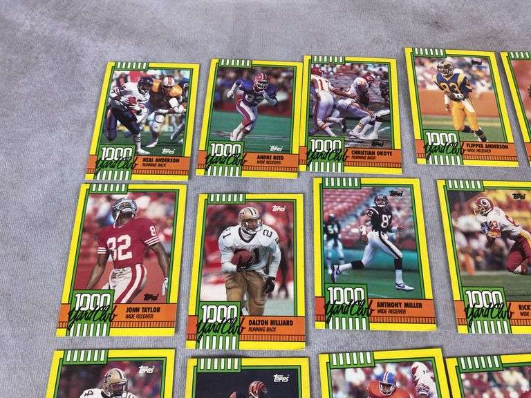 Topps 1000 Yard Club Football Cards