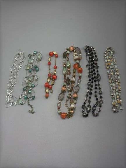 VARIETY OF BEADED NECKLACES
