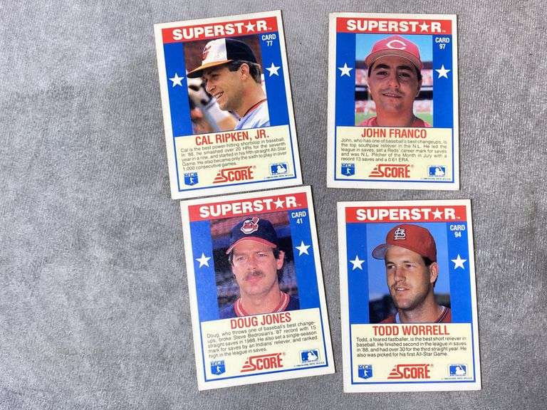 (6) SCORE Superstar Baseball Cards