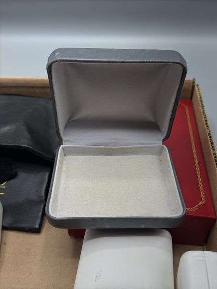 ASSORTED RING/JEWELRY BOXS AND POUCHES