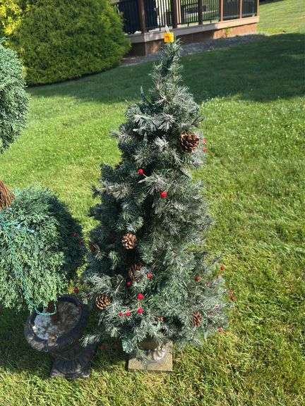 (2) Decorative Christmas Trees
