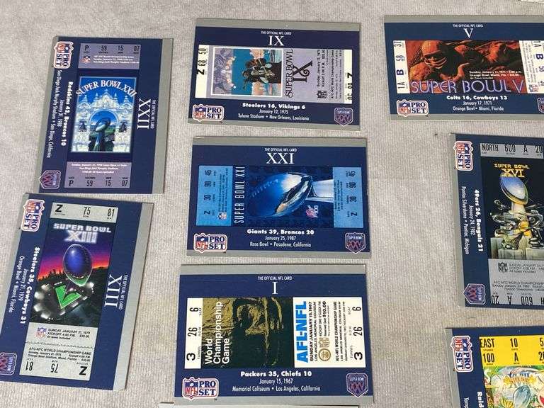 1990 NFL Pro Set Super Bowl Cards