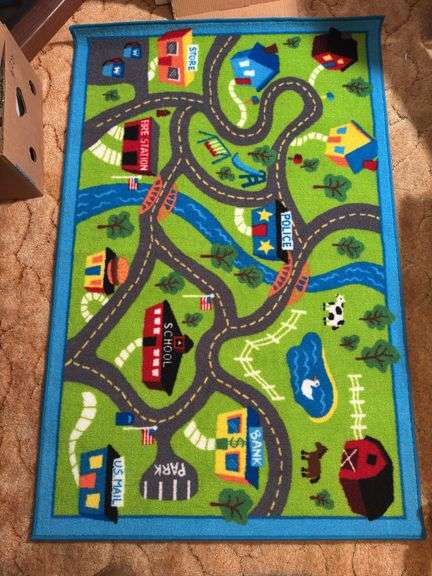 MATCHBOX CARS AND CARPET WITH ROADS