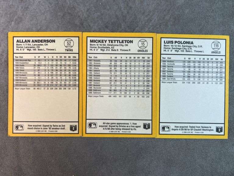 1990 Donruss Baseball Cards