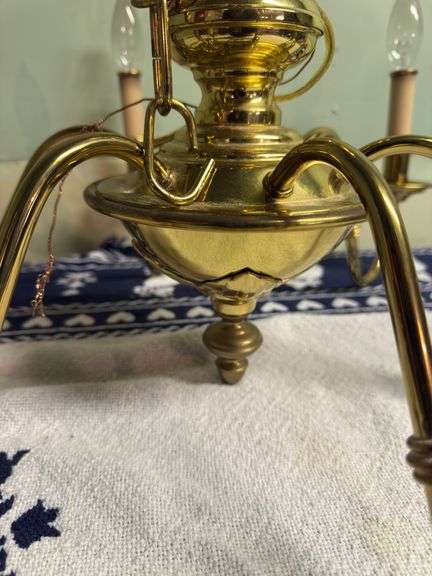 POLISHED BRASS CHANDELIER