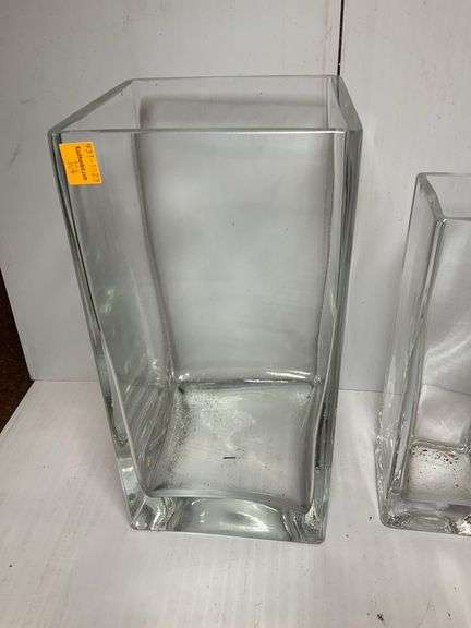 3 Fluted Glass Vases