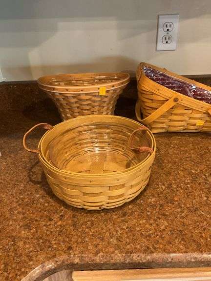 Longaberger Vegetable Basket, Longaberger Darning Basket, Longaberger Wall Hanging Basket