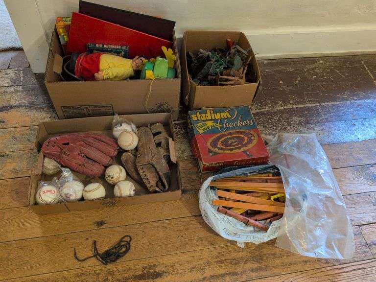 Kids toys and games - action figures, Lincoln Logs, stadium checkers, baseballs and gloves, and more