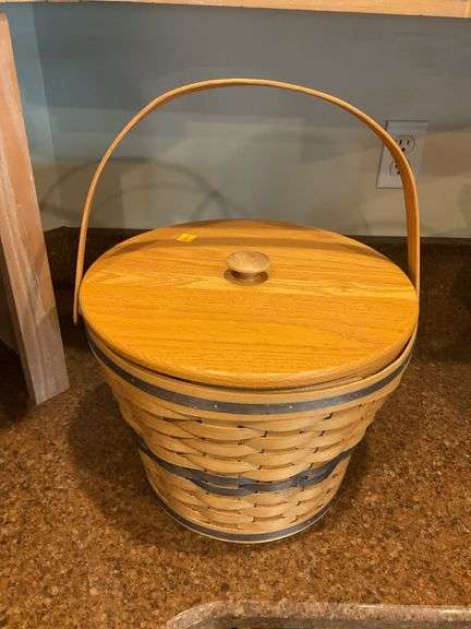 Longaberger Round Sewing Basket