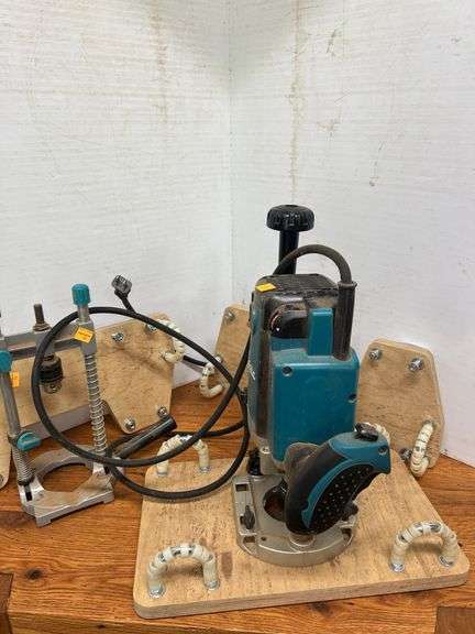 Makita Router and Homemade Holders, Wolfcraft Angle Drill Guide