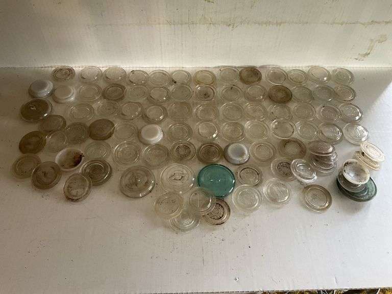 Assortment of Glass Jar Lids