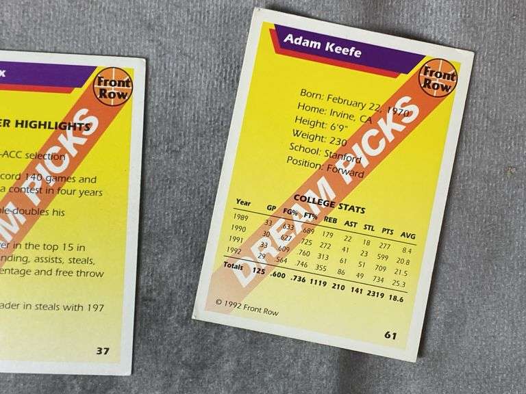 1991 NBA Properties & 1992 Front Row Basketball Cards