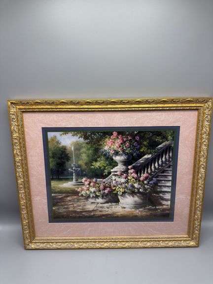 PAIR OF VINTAGE FLORAL WALL ART BY HOME INTERIOR AND GIFTS
