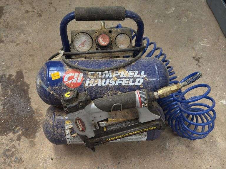 Campbell Hausfeld Air Compressor w/ Tradesman Brad Nailer