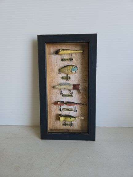Wooden handmade lures w/ display case