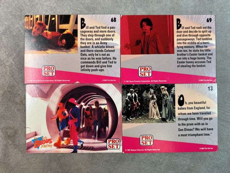 1991 Pro Set Bill and Ted’s Bogus Journey & Adventure Cards